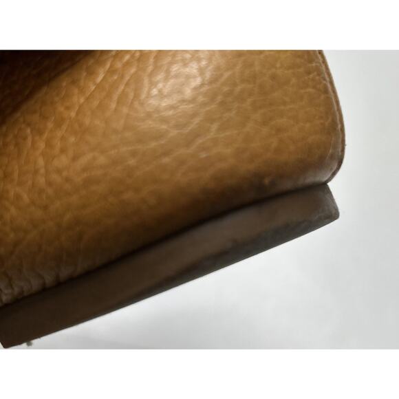 Tory Burch Ballet Flats Size 8 Camel Tan w Gold Logo Shoes - Picture 10 of 10